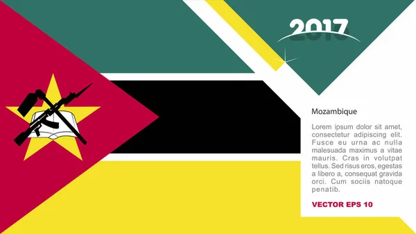 Logotipo da bandeira nacional de moçambique —  Vetores de Stock