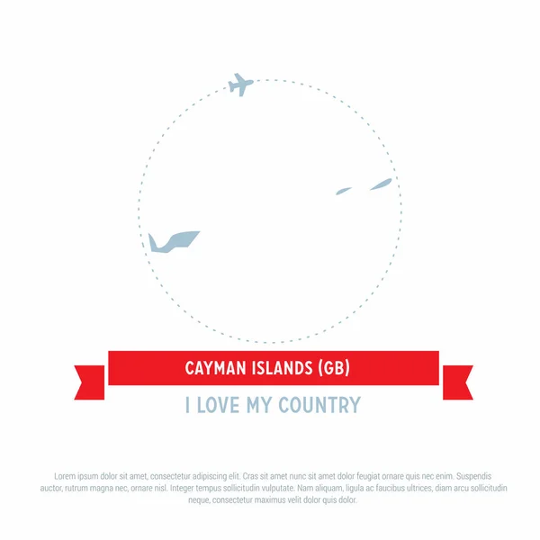 Cayman Adaları harita simgesi — Stok Vektör