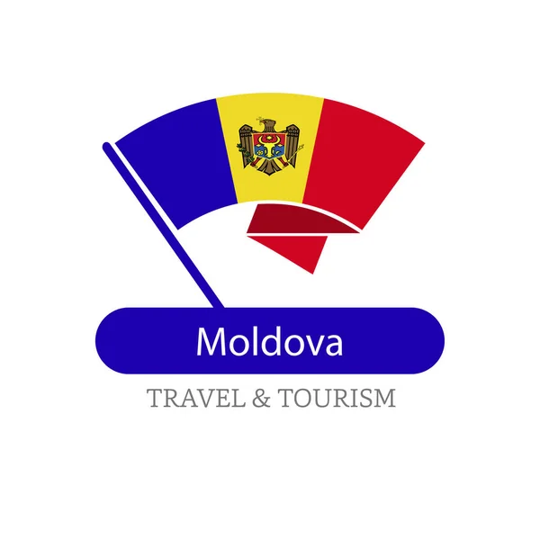 Moldavia bandera nacional logo — Vector de stock