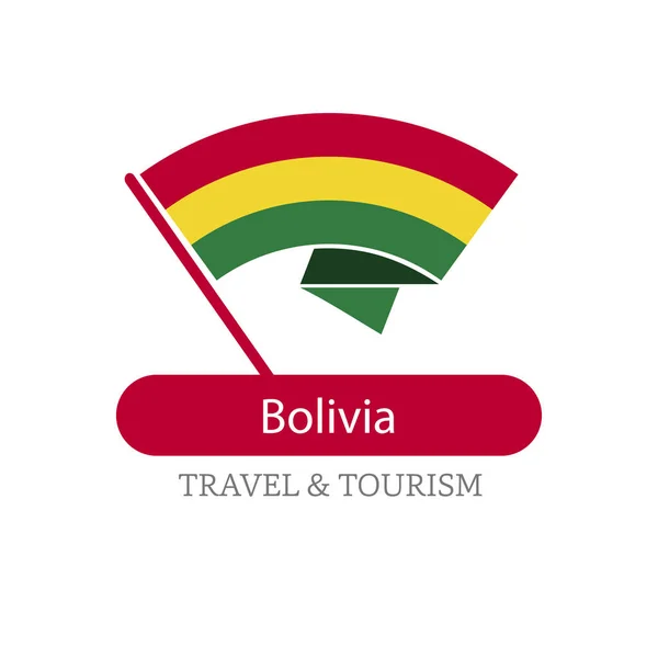 Logo der bolivianischen Nationalflagge — Stockvektor