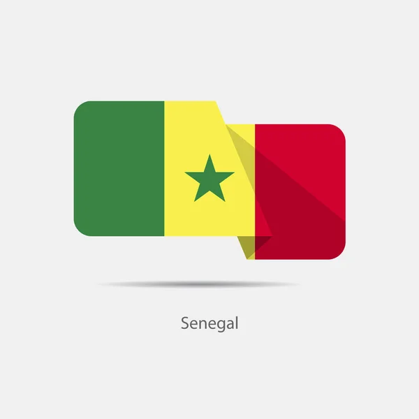 Senegals flagga logo — Stock vektor