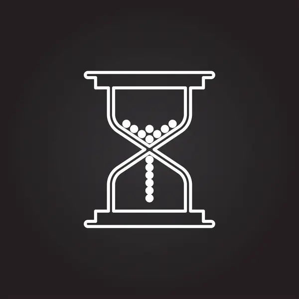 Ikonen för timglas tecken — Stock vektor