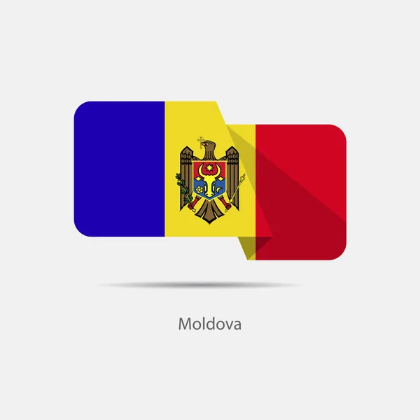 Μολδαβία εθνική σημαία λογότυπο — Διανυσματικό Αρχείο