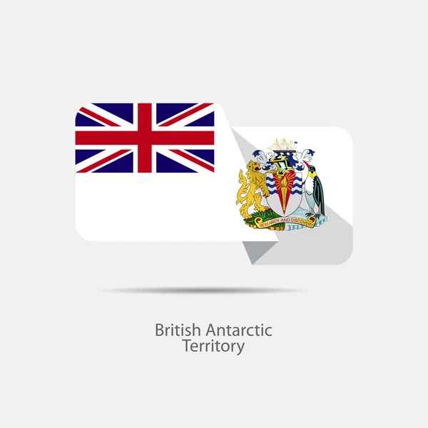 Logo du drapeau national du territoire antarctique britannique — Image vectorielle