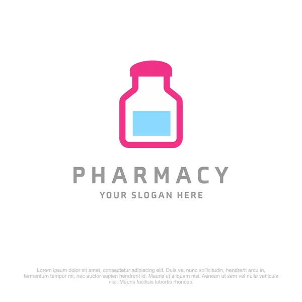 Logo de la pharmacie avec espace libre pour le texte — Image vectorielle