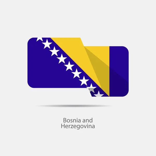 보스니아 헤르체고비나의 국기 로고 — 스톡 벡터