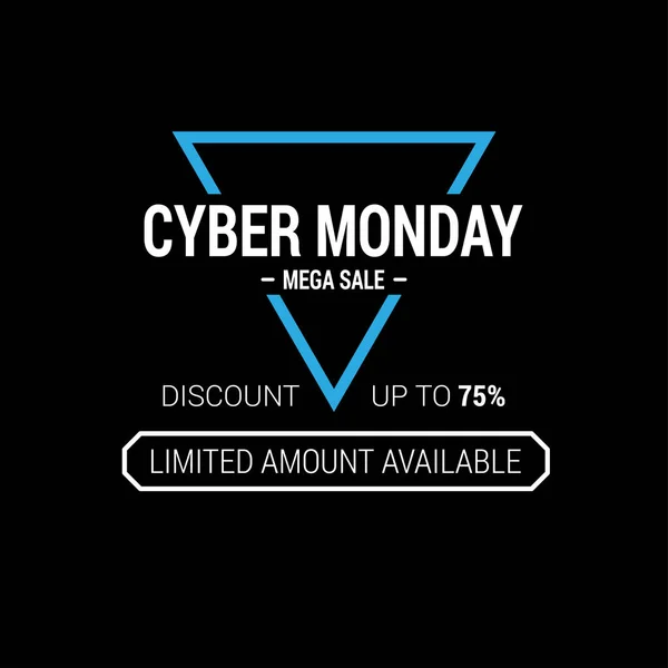 Banner dari penjualan cyber monday - Stok Vektor