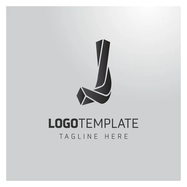 Design logo aziendale con lettera J — Vettoriale Stock