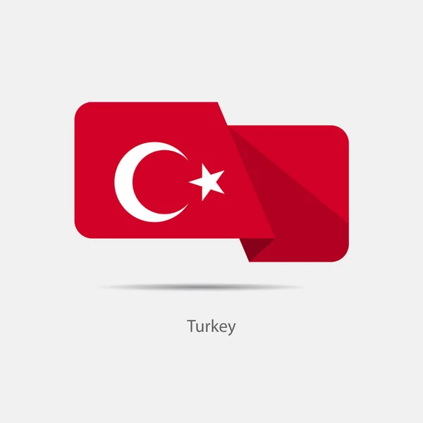 터키 국기 로고 — 스톡 벡터