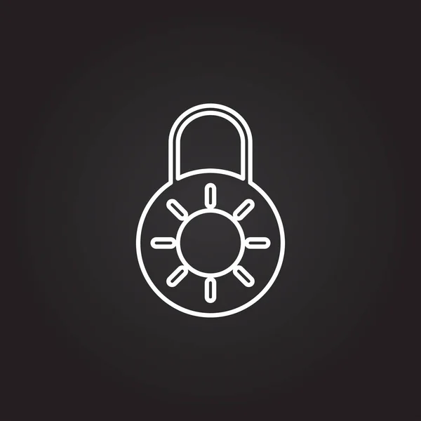 Icon of lock sign — Stock Vector