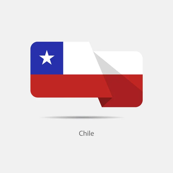 Logótipo da bandeira nacional do Chile —  Vetores de Stock