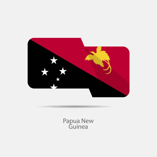 Logotipo da bandeira da Papua Nova Guiné — Vetor de Stock