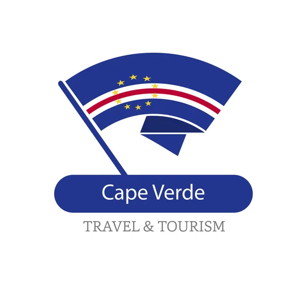 Logo Bandera Nacional de Cabo Verde — Vector de stock