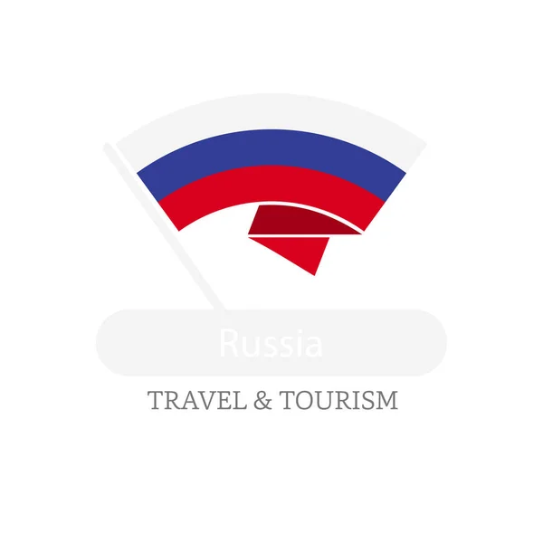 Logo drapeau national de la Russie — Image vectorielle