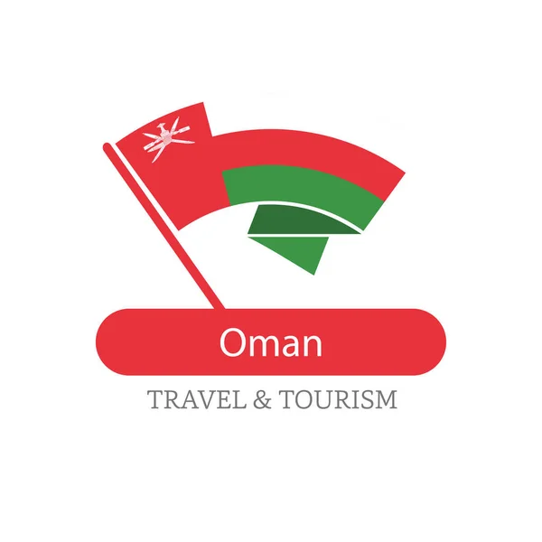 Omán bandera nacional logo — Vector de stock