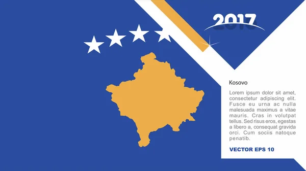 Logo du drapeau national du Kosovo — Image vectorielle