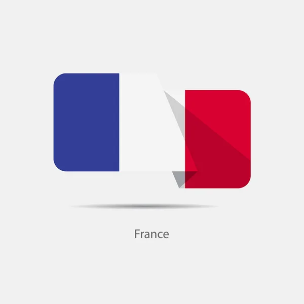 Francia bandiera nazionale logo — Vettoriale Stock