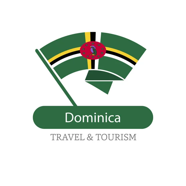 Logo Bandera Nacional de Dominica — Vector de stock