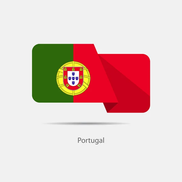 Portugal national flag logo — Stock Vector