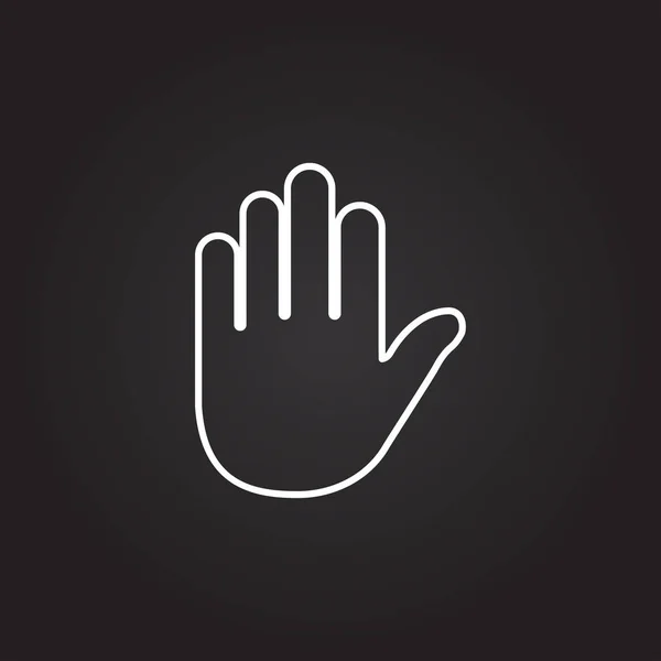 Pictogram van hand teken — Stockvector