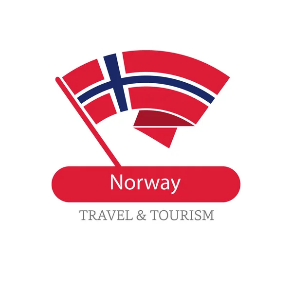 Логотип Національний прапор Норвегії — стоковий вектор