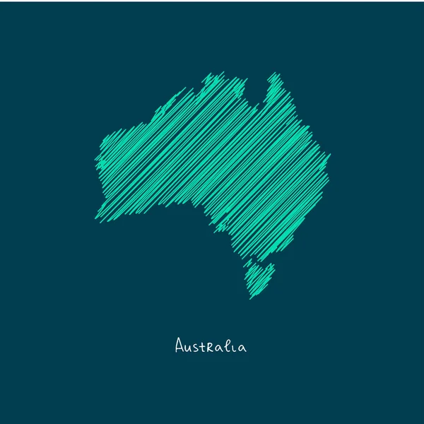 Weltkartenillustration, Australien — Stockvektor