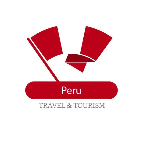 Peru státní vlajka logo — Stockový vektor