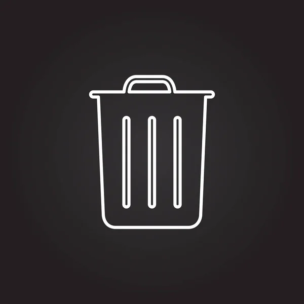 Icono de la cesta de la basura signo — Archivo Imágenes Vectoriales