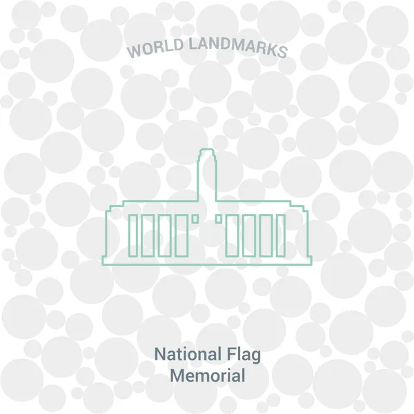 Único icono plano monumento — Vector de stock