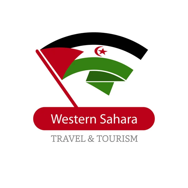 Logo du drapeau national du Sahara occidental — Image vectorielle