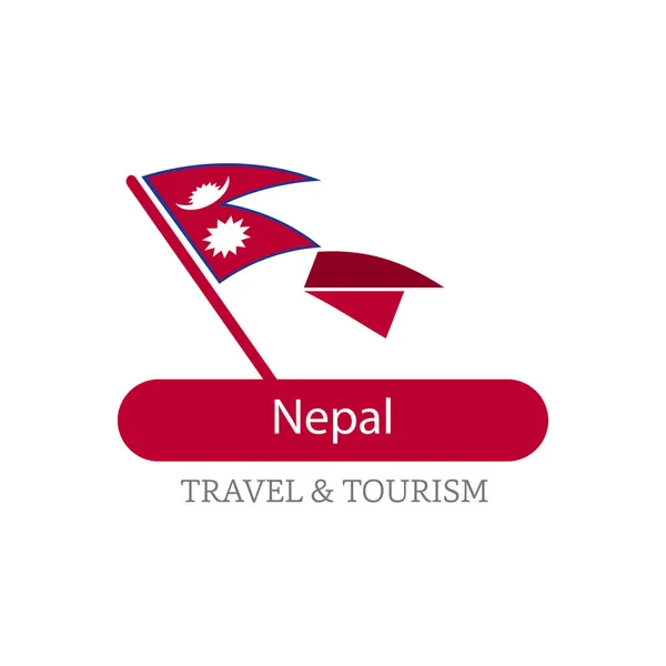 Logo Bandera Nacional de Nepal — Vector de stock