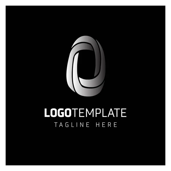 Design del logo aziendale con lettera O — Vettoriale Stock