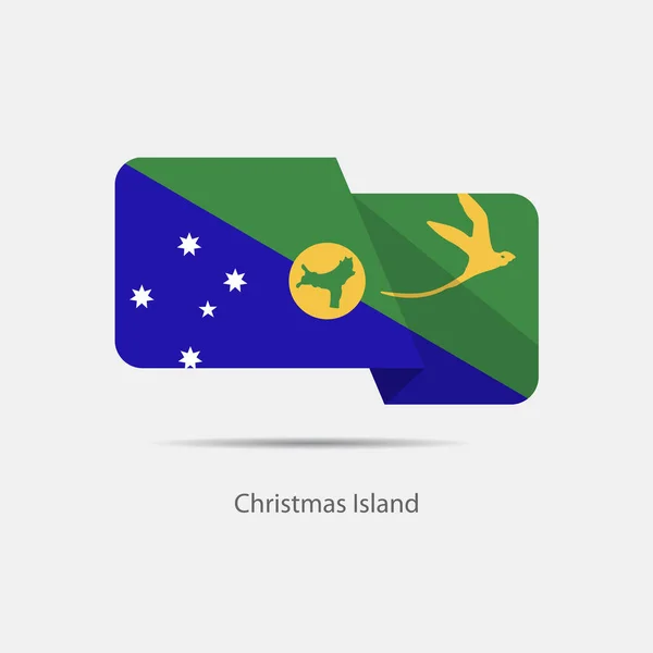 Christmas island national flag logo — Stock Vector