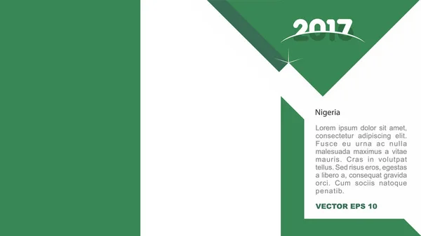 Logo drapeau national nigeria — Image vectorielle