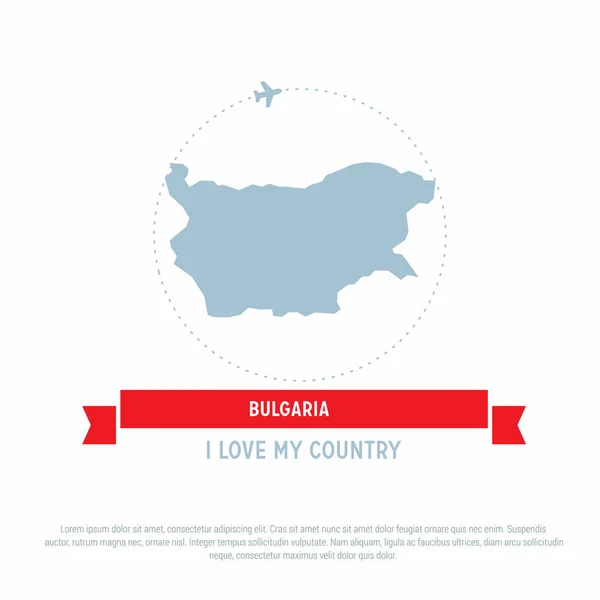 Bulgária mapa ícone — Vetor de Stock