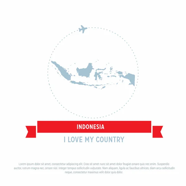 Indonesia mapa icono — Vector de stock