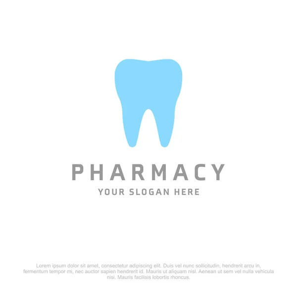 Banner farmácia com ícone médico dente —  Vetores de Stock