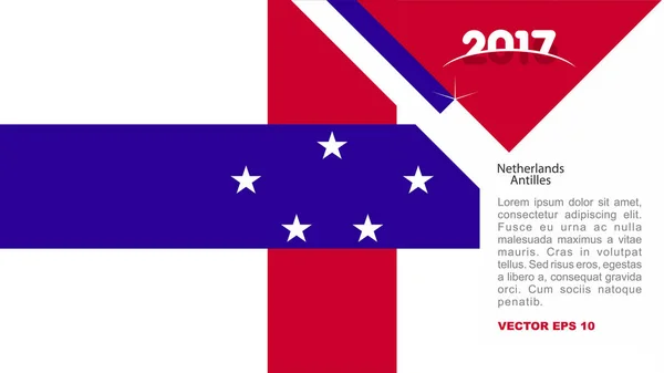 Logo státní vlajka Nizozemských Antil — Stockový vektor