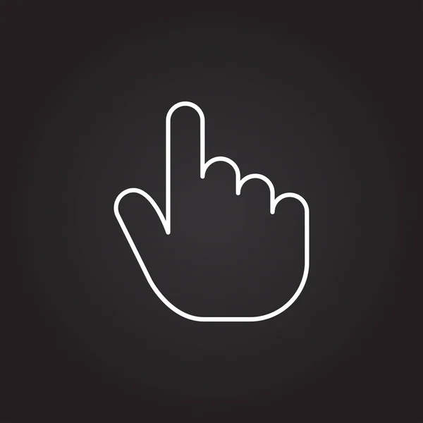 Pictogram van hand teken — Stockvector