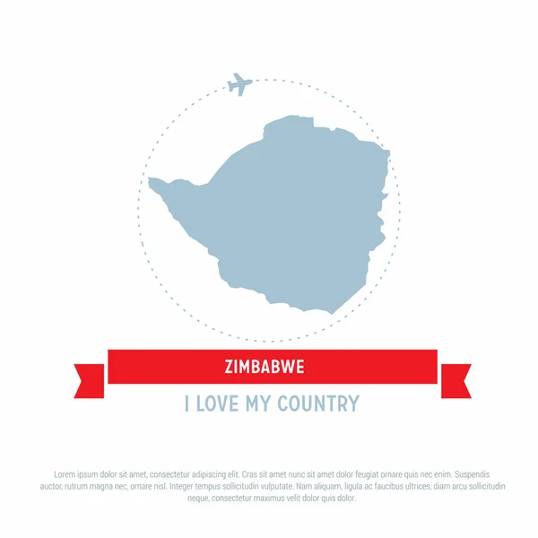 Ζιμπάμπουε εικονίδιο χάρτη — Διανυσματικό Αρχείο