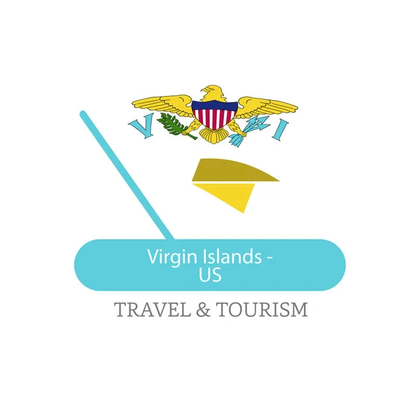 Îles Vierges - logo du drapeau national américain — Image vectorielle