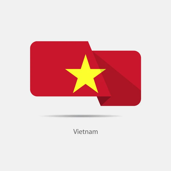 Logo bendera nasional Vietnam - Stok Vektor