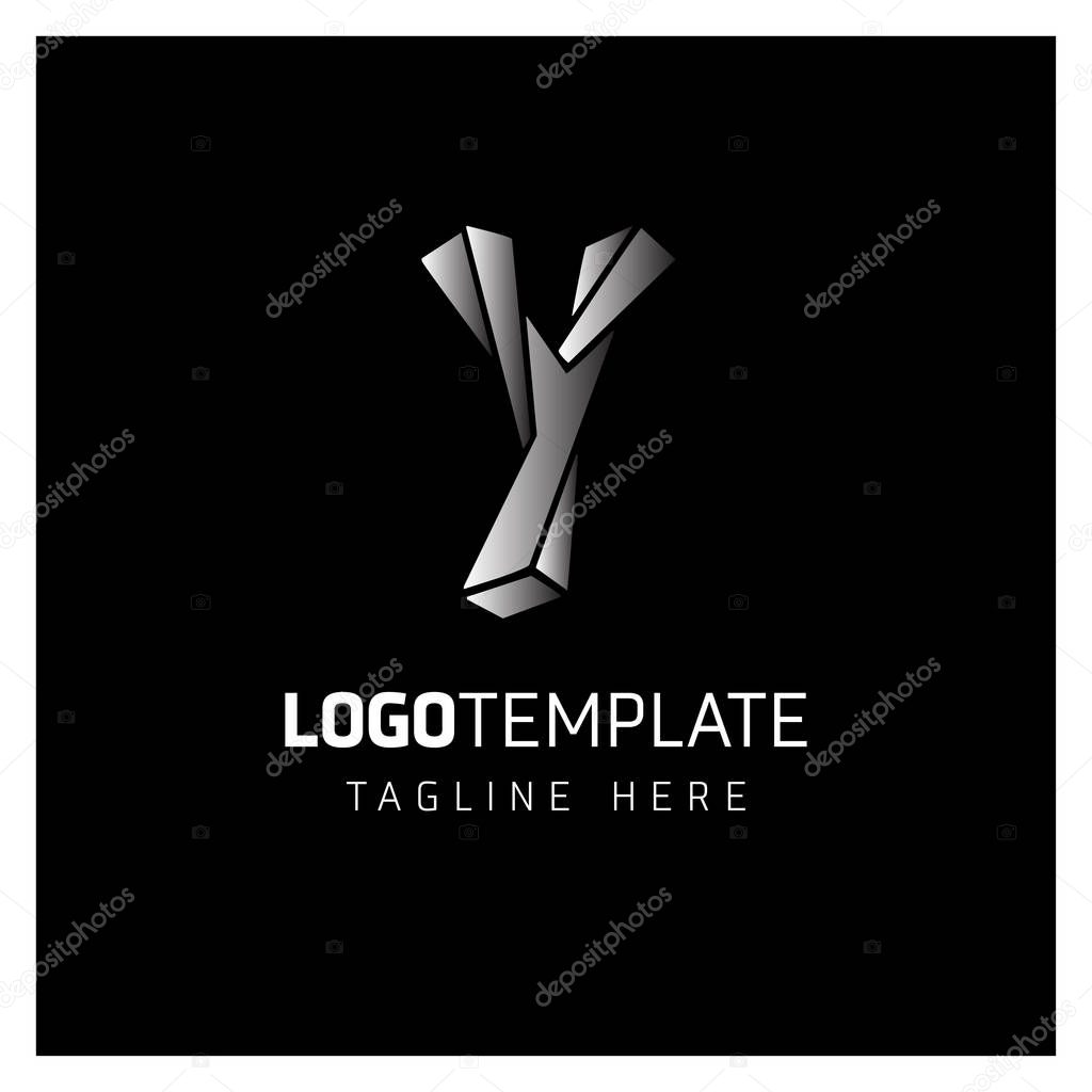 Business Logo Design with Letter Y. Vector illustration