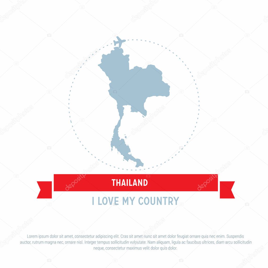 Thailand map icon