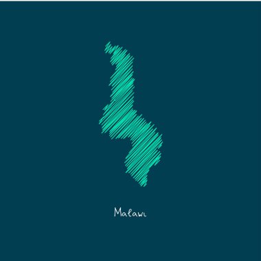 Dünya harita illüstrasyon, Malavi