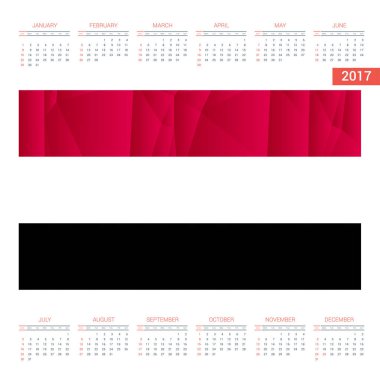 2017 takvim Yemen bayrak ile