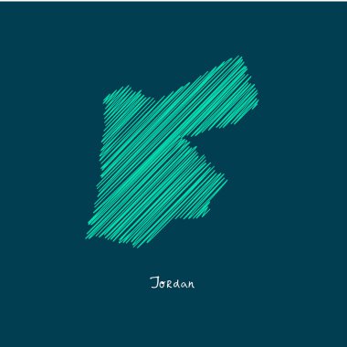Dünya harita illüstrasyon, Jordan