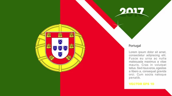 ポルトガル国旗ロゴ — ストックベクタ