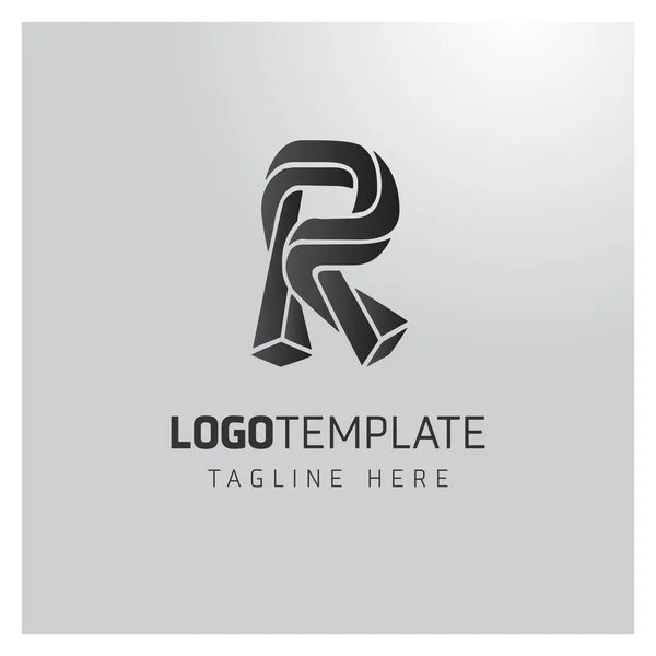 Design del logo aziendale con lettera R — Vettoriale Stock