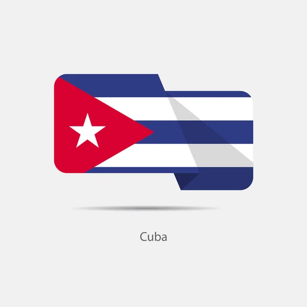 Logo Bandera Nacional de Cuba — Vector de stock